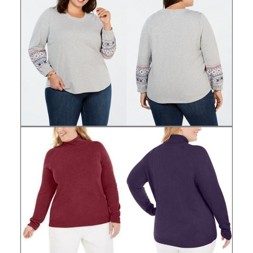 𝅺2 Plus Size Tops - Karen Scott &  Style & Co